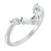 14K White 1/4 CTW Natural Diamond V Bar Ring